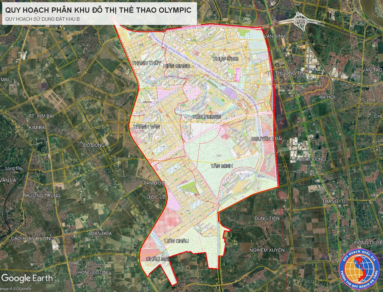 Phân khu B - Quy hoạch sử dụng đất Vinhomes Olymplic